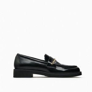 Never Worn - Zara black chain loafers - size 10